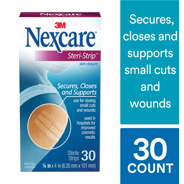 3M Healthcare Strip Skin Closure Nexcare Steri-Strip 1/4X4" Breathable Tan 30 Count 360/Ca - H1546