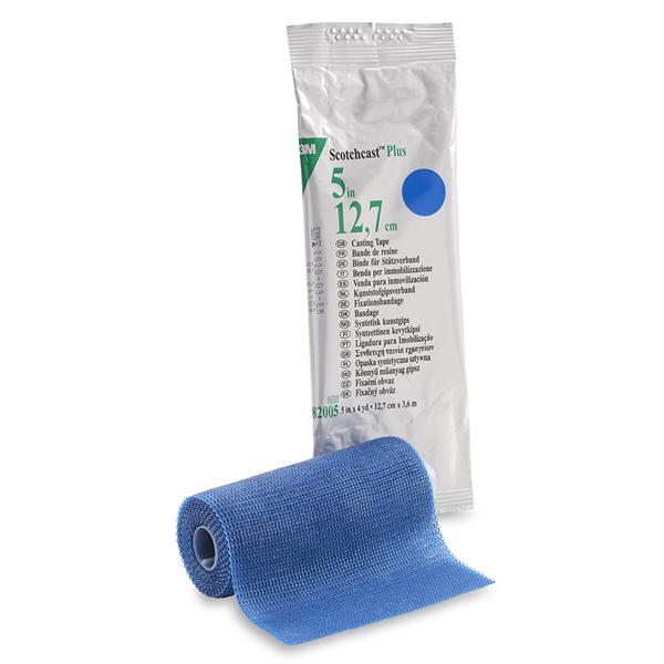 3M Healthcare Tape Scotchcast Plus Fiberglass 5"X4Yd Roll Blue 10/Ca - 82005B