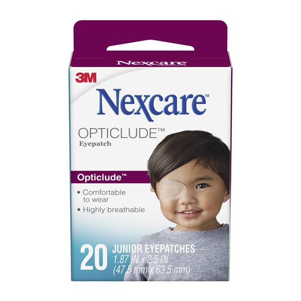 3M Healthcare Patch Orthoptic Nexcare Opticlude Cotton 2-1/2X1-1/4" Junior Oval Lf 20/Box, 36 Bx/Ca - 1537