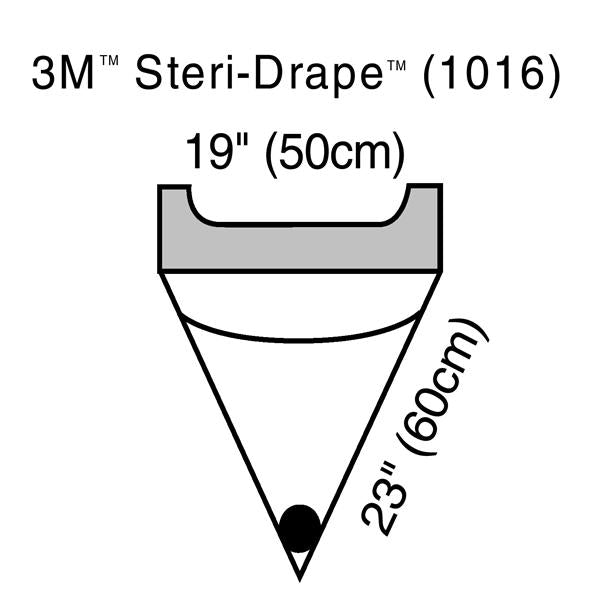 3M Healthcare Pouch Irrigation Steri-Drape Non-Fenestrated 23X19" Clear Sterile 10/Bx, 4 Bx/Ca - 1016
