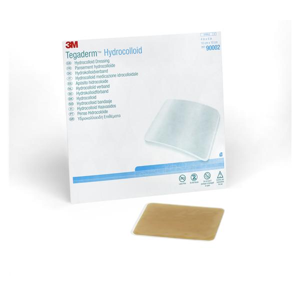 3M Healthcare Dressing Tegasorb Hdrcld 4X4" Square Thin Strl Adhs Transparent Abs Lf 5/Box - 90002