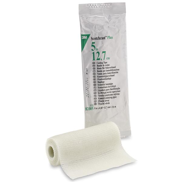 3M Healthcare Tape Scotchcast Plus Fiberglass 5"X4Yd Roll White 10/Ca - 82005