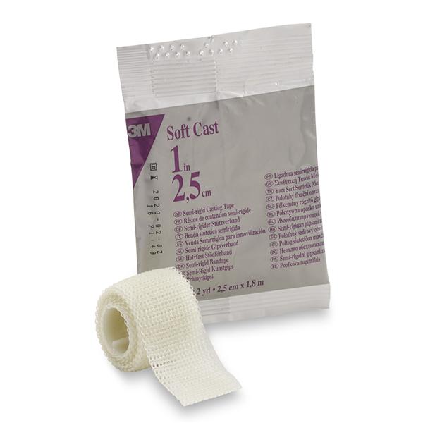 3M Healthcare Tape Scotchcast Fiberglass 1"X4Yd Roll White 10/Ca - 82101