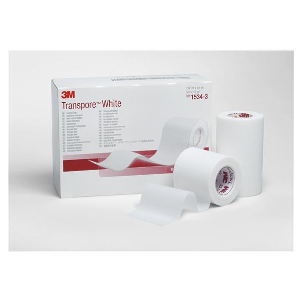 3M Healthcare Tape Surgical Transpore Plastic .5"X10Yd Adhesive White 240/Case - 1534-0