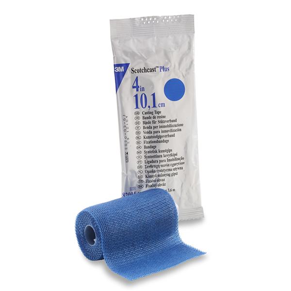 3M Healthcare Tape Scotchcast Plus Fiberglass 4"X4Yd Roll Blue 10/Ca - 82004B
