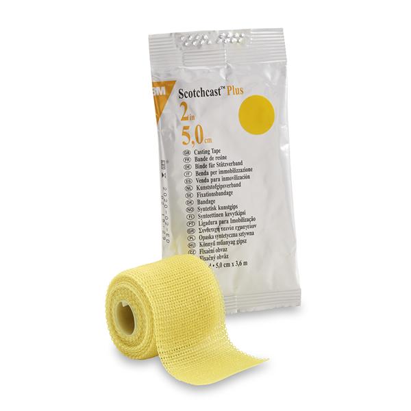 3M Healthcare Tape Scotchcast Plus Fiberglass 2"X4Yd Roll Yellow 10/Ca - 82002Y