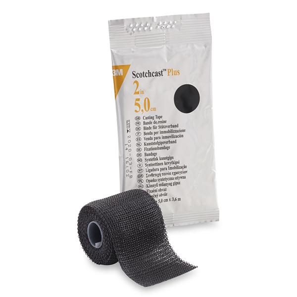 3M Healthcare Tape Scotchcast Plus Fiberglass 2"X4Yd Roll Black 10/Ca - 82002A