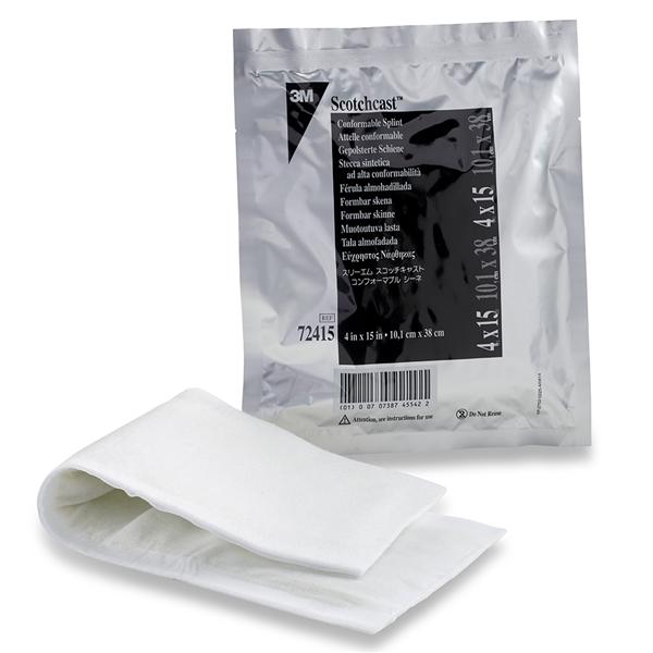 3M Healthcare Splint Scotchcast Fiberglass Pre-Cut Roll Conformable 4X15" 10/Bx - 72415