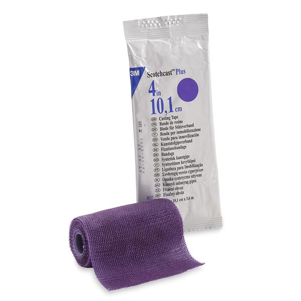 3M Healthcare Tape Scotchcast Plus Fiberglass 4"X4Yd Roll Purple 10/Ca - 82004U