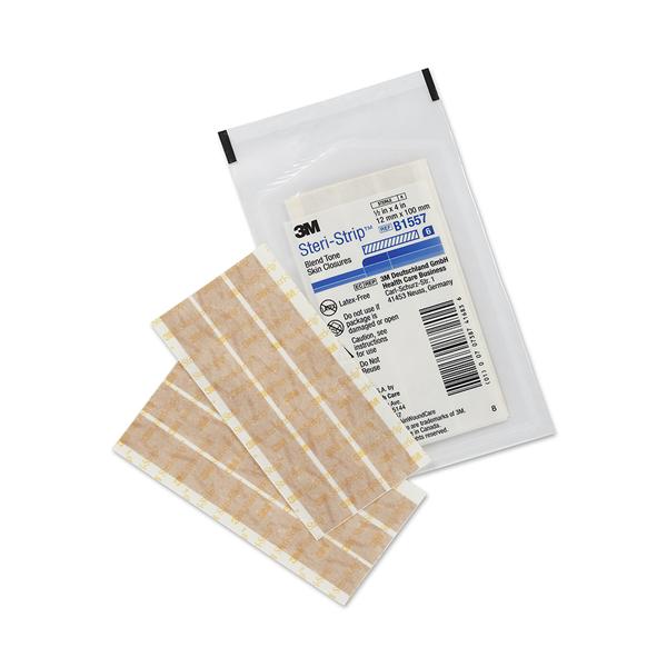 3M Healthcare Strip Skin Closure Steri-Strip 1/2X4" Blend Tone 6/Envelope 50/Bx, 4 Bx/Ca - B1557
