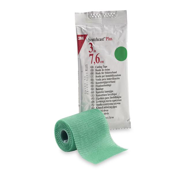 3M Healthcare Tape Scotchcast Plus Fiberglass 3"X4Yd Roll Green 10/Ca - 82003G