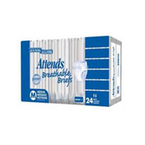 Attends Healthcare Products Brief Attends Classic Adult Unisex Medium 32-44" Heavy-Severe White 4X24/Ca - BRB20