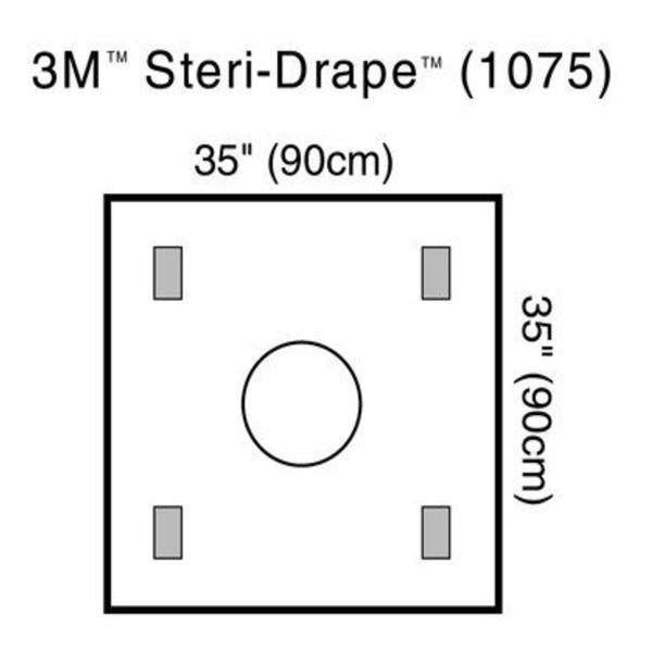 3M Healthcare Protector Wound Edge Steri-Drape Fenestrated 35X35" Clear 4/Ca - 1075