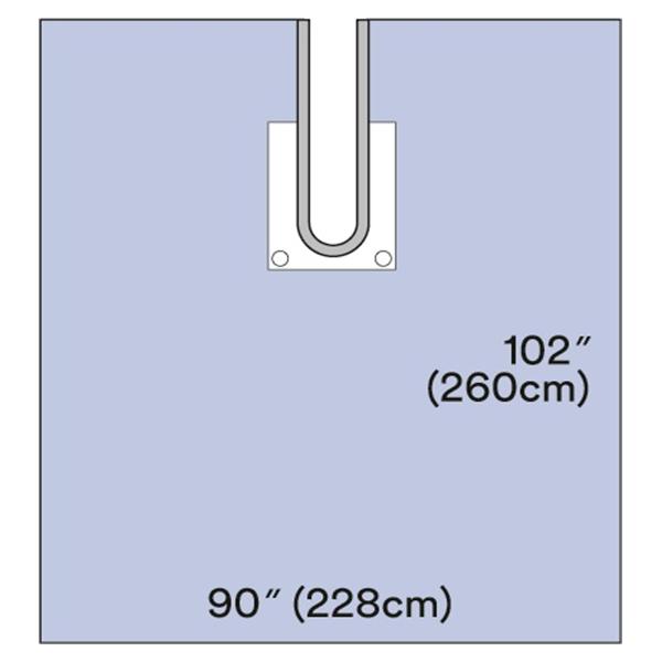3M Healthcare Drape Shoulder Surgical Steri-Drape Fenestrated 90X102" Blue Sterile 2X10/Case - 9196