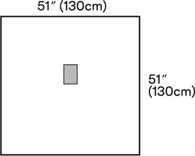 3M Healthcare Drape Surgical Steri-Drape Fenestrated 13X13Cm Medium Clear 10X4/Ca - 1060
