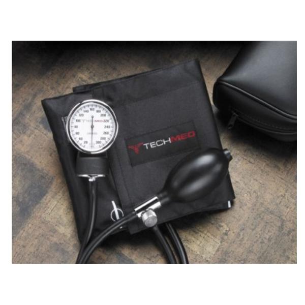 Dukal Corporation Sphygmomanometer Aneroid Tech-Med Deluxe 4.7X8.9" Adult Arm 300Mmhg Saddle Ea - 03-202