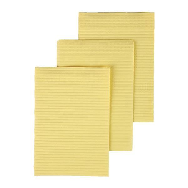 Henry Schein Towel Patient Dri-Gard Plus 13 In X 19 In Yellow 3 Ply Tissue / Poly 500/Ca - WPSCPYE