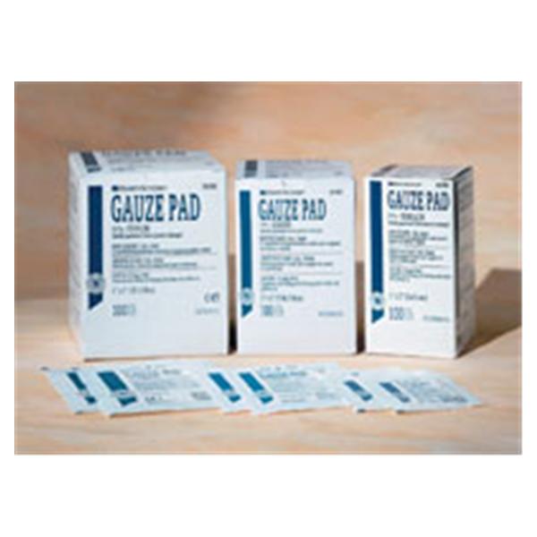 Henry Schein Pad Gauze Cotton 4X4" 12 Ply Sterile 100/Box, 12 Bx/Ca - 472634
