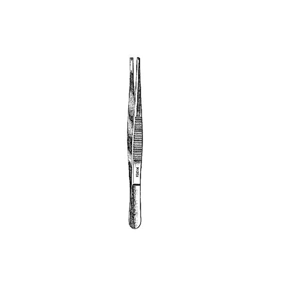 Miltex-Integra Forcep Tissue 5-1/2" Straight 2X3 Teeth Stainless Steel Ea - 23529