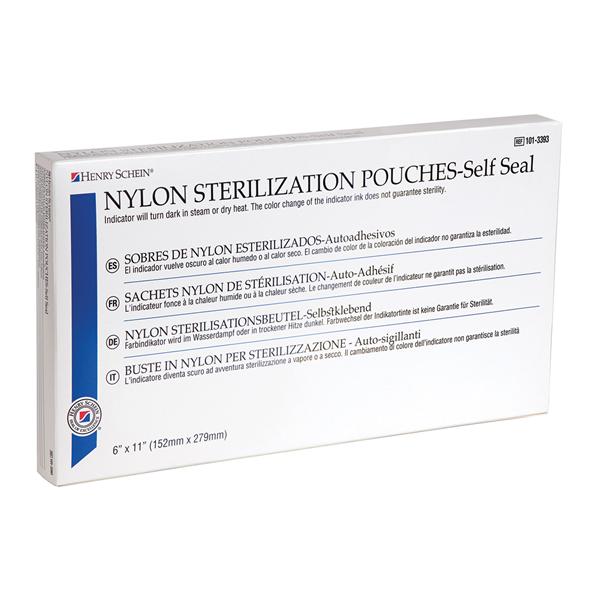 Henry Schein Pouch Sterilization 6 In X 11 In White 100/Box, 12 Bx/Ca - 902-002604