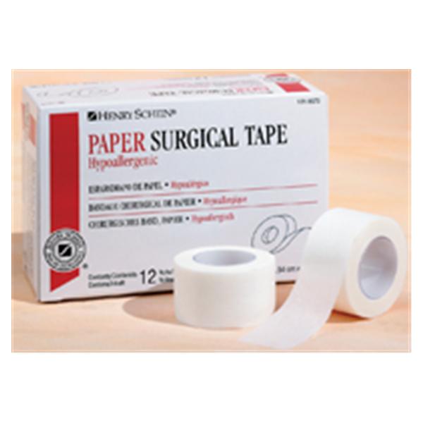 Henry Schein Tape Surgical Paper 2"X10Yd Adhesive White 6/Bx - 1011332