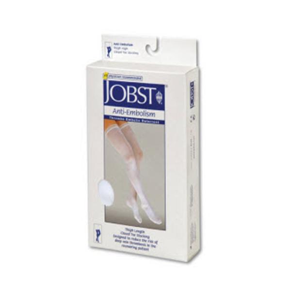 BSN Medical Stocking Compression Jobst Thigh High Inspection Toe Large Unsx 25-29" Wht 6/Bx - 111458