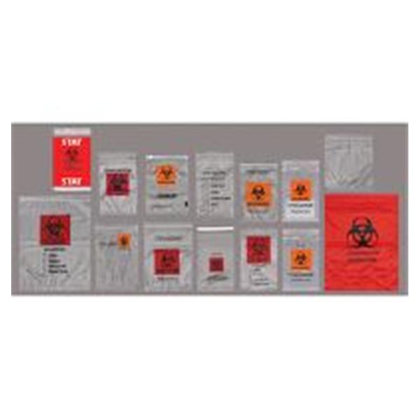 Action Health Bg Trnsprt 8X10 Zpr Coex Flm Wht/Blk/Rd 2Mil Stt/Frz/Rfrgrt/Rm Temp Ns 1000/Case - A801002BH