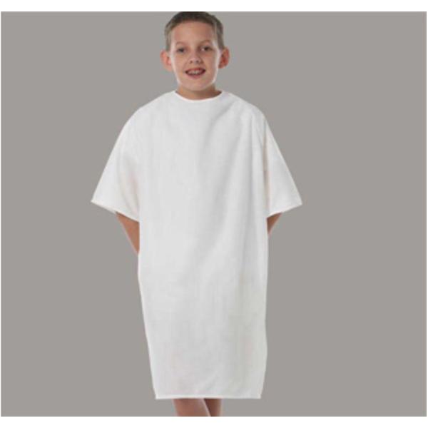 Fashion Seal Gown Patient Polyester Knit X-Large Unisex White Child Ea - 5673-XL