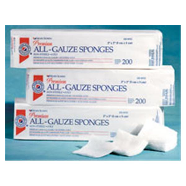 Henry Schein Sponge Premium Cotton/Woven 4X4" 8 Ply Non-Sterile 200/Package, 20 Pk/Ca - 1048194