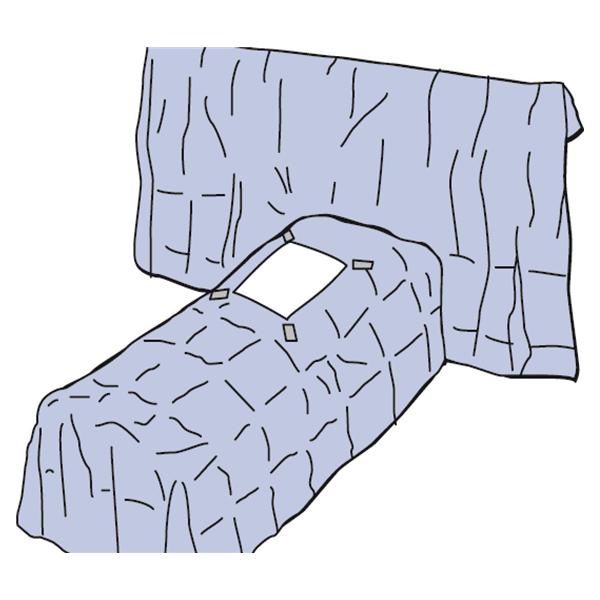 3M Healthcare Drape Laparatomy/Laparoscopy Steri-Drape Fen 285X182 Alln1 Blu Strl 20/Ca - 1031