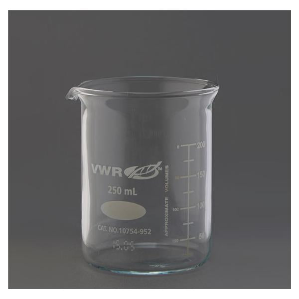Health Care Logistics Graduated Beaker Glass No Closure Clear 250Ml Ea - 3026