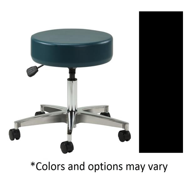 Clinton Industries. Stool Exam Premier Series Black Casters Backless 5 Leg Ea - 2155-3BK