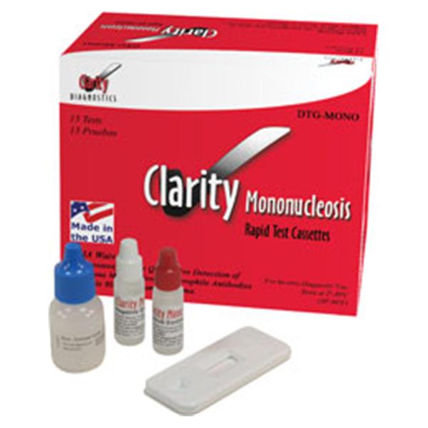 Diagnostic Test Group Clarity Infcts Mono Rapid Test Kit Clia Wvd F/ Wb/Mod F/ Srm & Plsm Csst 15/Bx - DTG-MONO