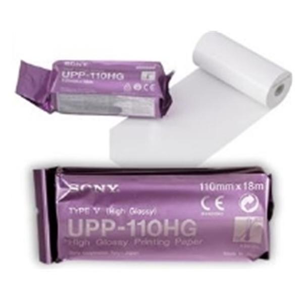 Cadmet Paper Thermal Upp110Hg Higloss For Up110Hg Black/White 110Mm 5/Box - 12024