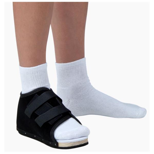 Deroyal Industries Inc Shoe Post-Op Deluxe Perforated Suede Blk Wood Sole/Rubber Bottom Size Medium Ea - 2007-03