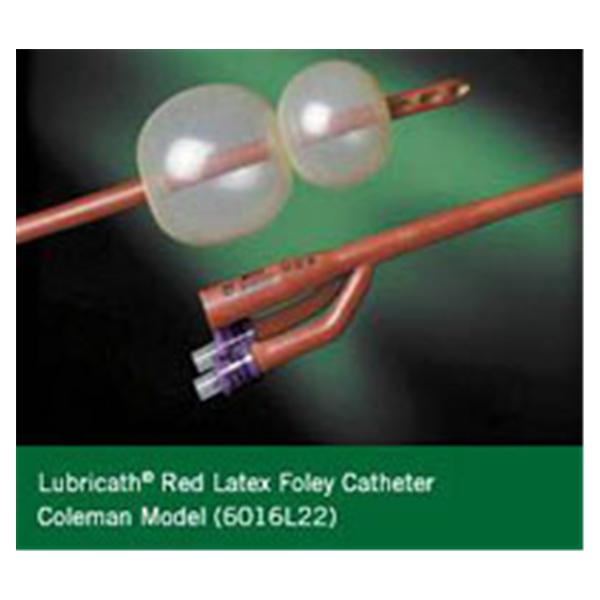 Bard Medical Division Catheter Foley Lubricath 22Fr 20Cc Medium Open Whistle Tip Rubber 12/Ca - 6016L22