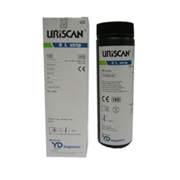 Biosys Laboratories Uriscan 6L Urinalysis Test Strip 100 Count 10Bt/Ca - U25