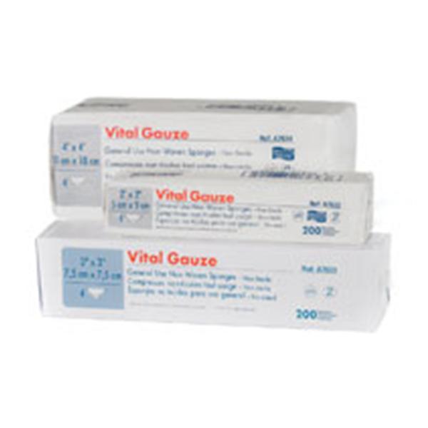 Medicom Gauze Multi-Purpose Vital Cotton 3X3" 4 Ply Non-Sterile Lf 4000/Ca - A7633