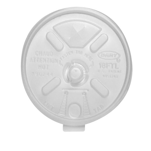 Dart Container. Lid Cup Dart Styrofoam White 1000/Ca - 909004