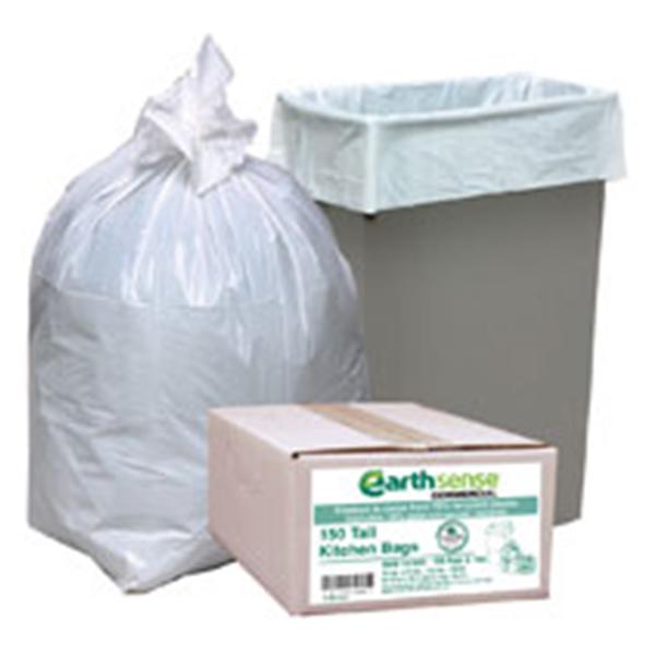 Berry Global Bag Trash Earthsense 13-16Gal Lldpe 0-8/10Mm Tall 24X33" White 150/Ca - RNW1K150V