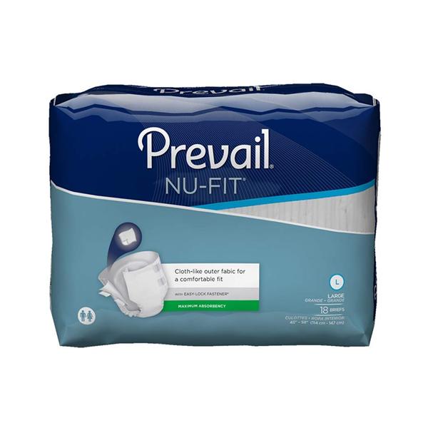 First Quality Products Brief Nu-Fit Adult Unisex Large 45-58" Extra Blue 4X18/Ca - NU-013/1