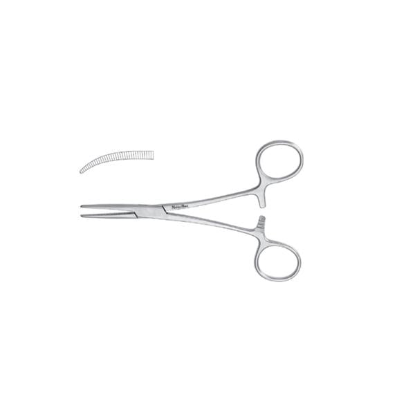 Miltex-Integra Forcep Crile Meister-Hand 6-1/4" Serrated Curved Stainless Steel Ea - MH7-48