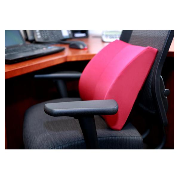 DMS Holdings. Cushion Relax-A-Bac Sitback Lumbar Burgundy Cotton/Polyester Cover Ea - 555-7302-0700