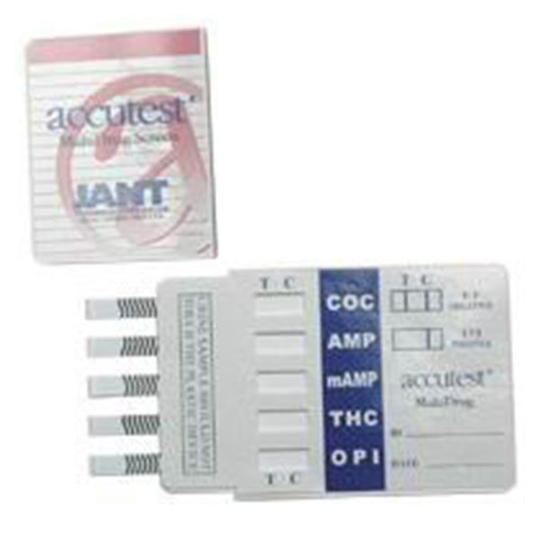 Jant Pharmacal Corp. Accutest Drug Screen Dip Card Test Kit 5 Panel 25/Bx - DS01AC425