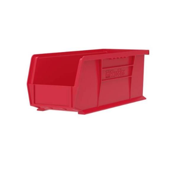 Akro-Mils Bin Storage Akrobins 14-3/4X5-1/2X5" Red Polymer With Label Holder 12/Ca - 30234RED