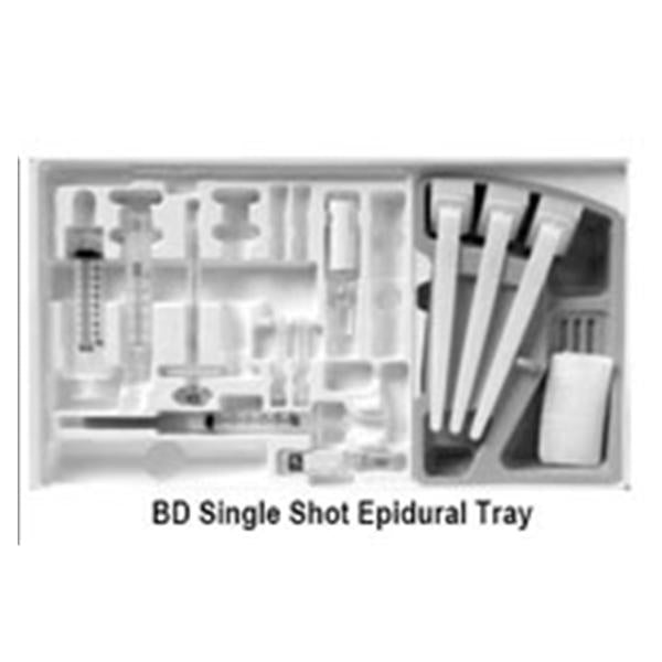 Becton-Dickinson Tray Epidural Single Shot 18Gx3-1/2" W/ Lidocaine/Hypodermic Needle 25Gx1" 10/Ca - 406091
