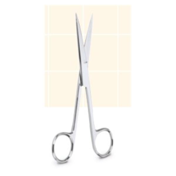 Medical Action Industries Scissors Procedure 5-1/4" Sharp/Blunt Straight Stainless Steel Disposable 20/Bx - 56249