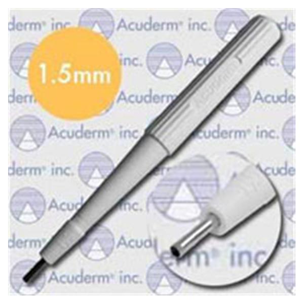 Acuderm Biopsy Punch Dermal Acu-Punch 1.5Mm Ribbed Hollow Handle Ss Bld Disp Strl 50/Bx - P1550