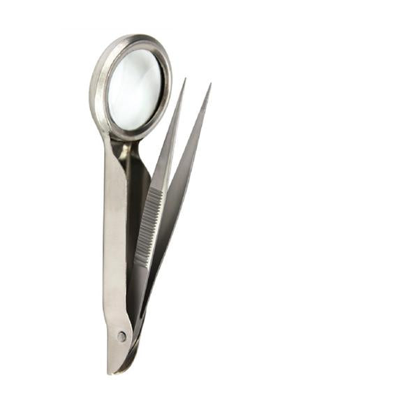 Miltex-Integra Forcep Splinter Vantage 3" Magnifier Serrated Straight Stainless Steel Ea - V96-329