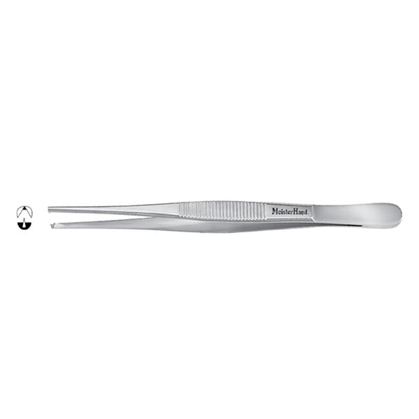 Miltex-Integra Forcep Tissue Meister-Hand 8" Straight 1X2 Teeth Stainless Steel Ea - MH6-48